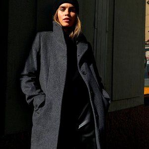 Aritzia Wilfred The Cocoon Coat - Charcoal